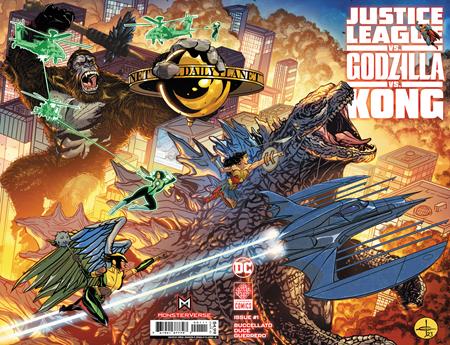 JUSTICE LEAGUE VS GODZILLA VS KONG #1 (OF 7) CVR A DREW JOHNSON WRAPAR