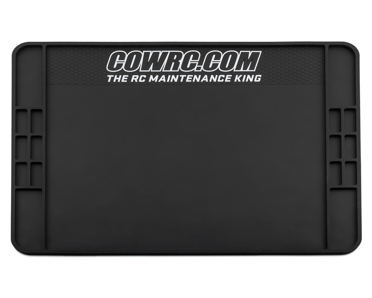 Cow RC Carbon Series Screw Catcher Rubber Pit Mat (24"x30")