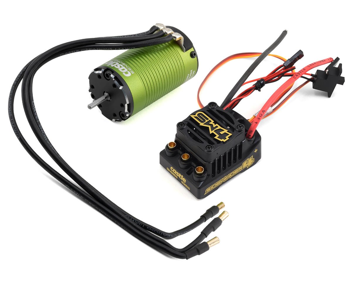 Castle Creations Sidewinder SW4 Waterproof 1/10 ESC/Motor Combo w/1412 (3200kV) (5mm Shaft)