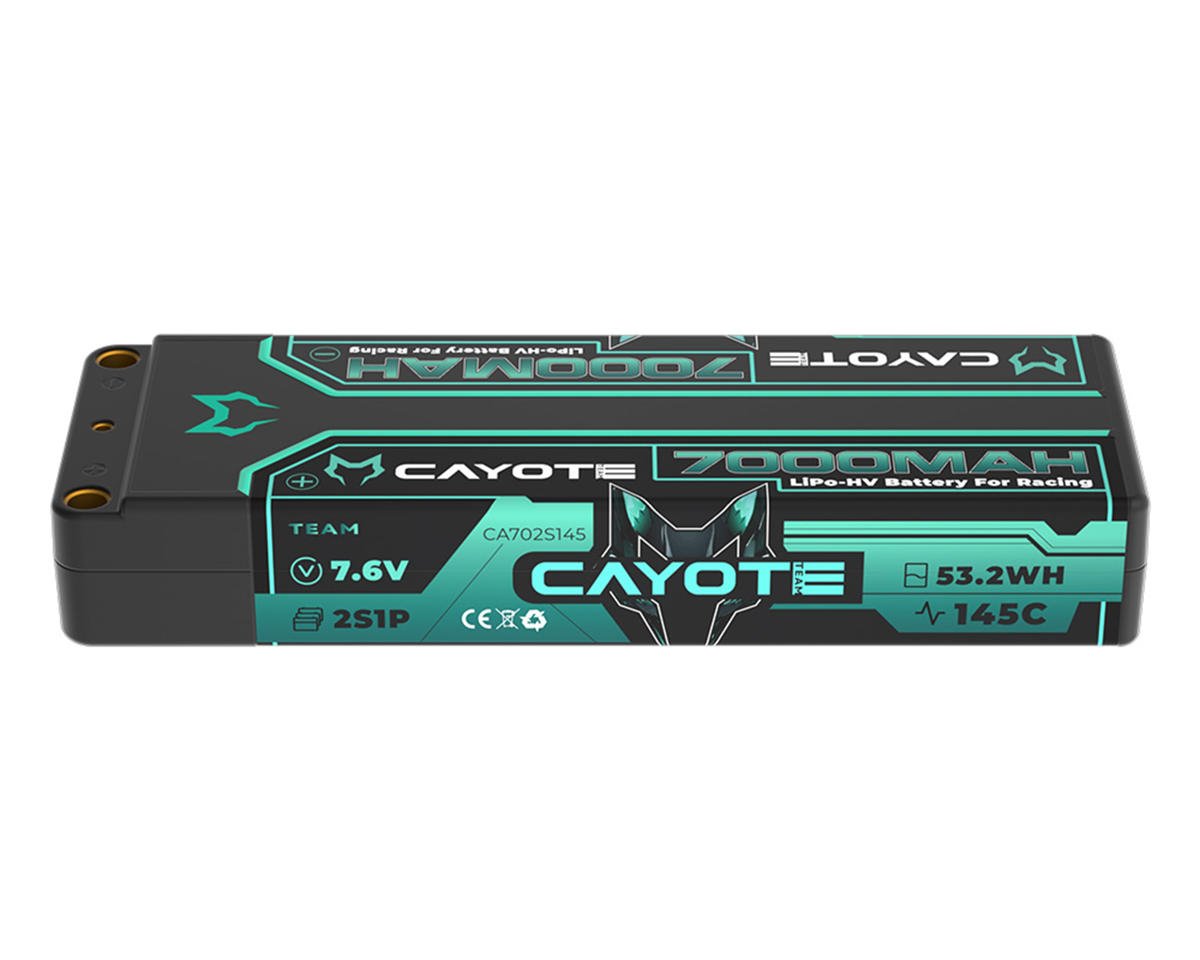 Cayote 2S 145C LCG Stick LiHV Battery (7.6V/7000mAh) w/5mm Bullets