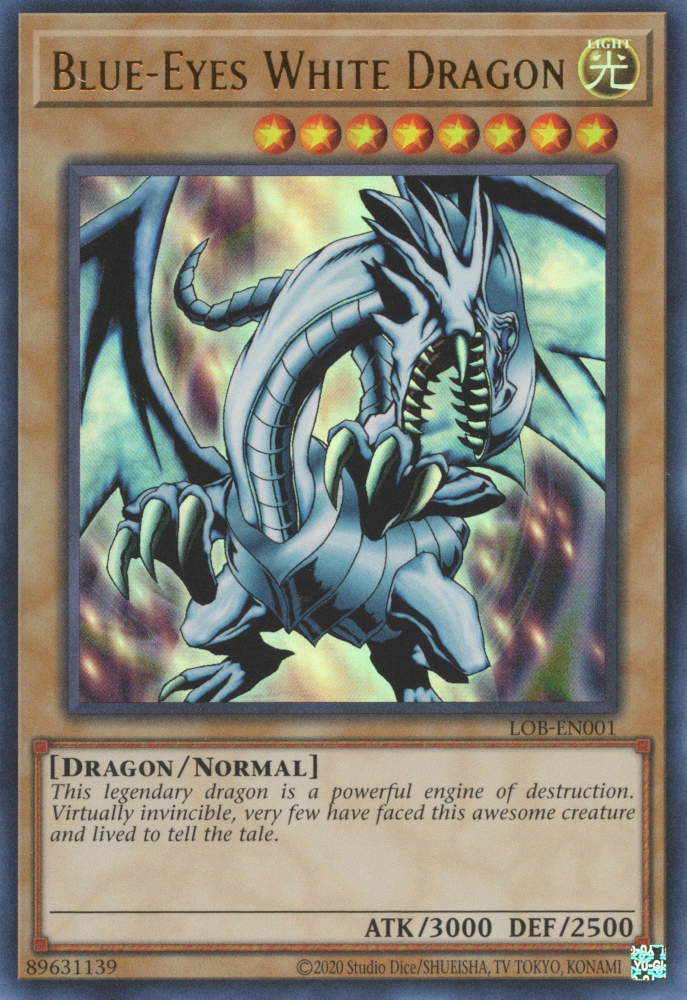 Blue-Eyes White Dragon (LOB-EN001 (c) 2020 25th Anniversary) Ultra Rar