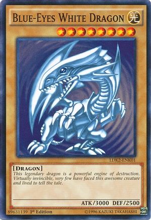 Blue-Eyes White Dragon (Version 2) (LDK2-ENK01) Common - Near Mint Unl