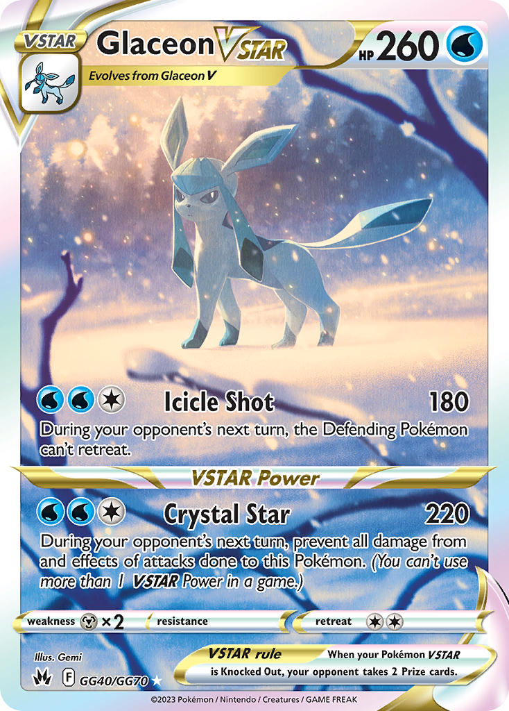 Glaceon VSTAR - GG40/GG70 (CRZ:GG) Ultra Rare - Near Mint Holofoil