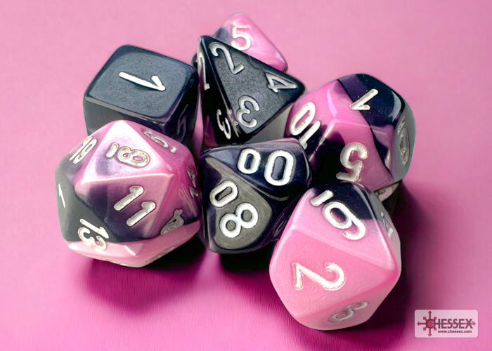 CHX20630: Gemini - Mini Poly Set Black-Pink w/white (7)