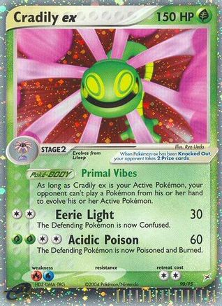 Cradily ex - 90/95 (MA) Ultra Rare -Damaged