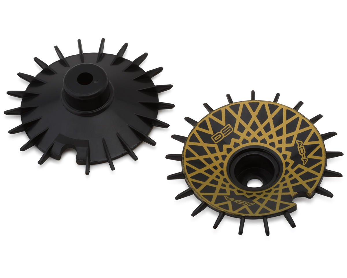 DS Racing Sloped Aero Drift Wheel Covers (Black/Gold Mesh) (2) (Drift Element Wheels)