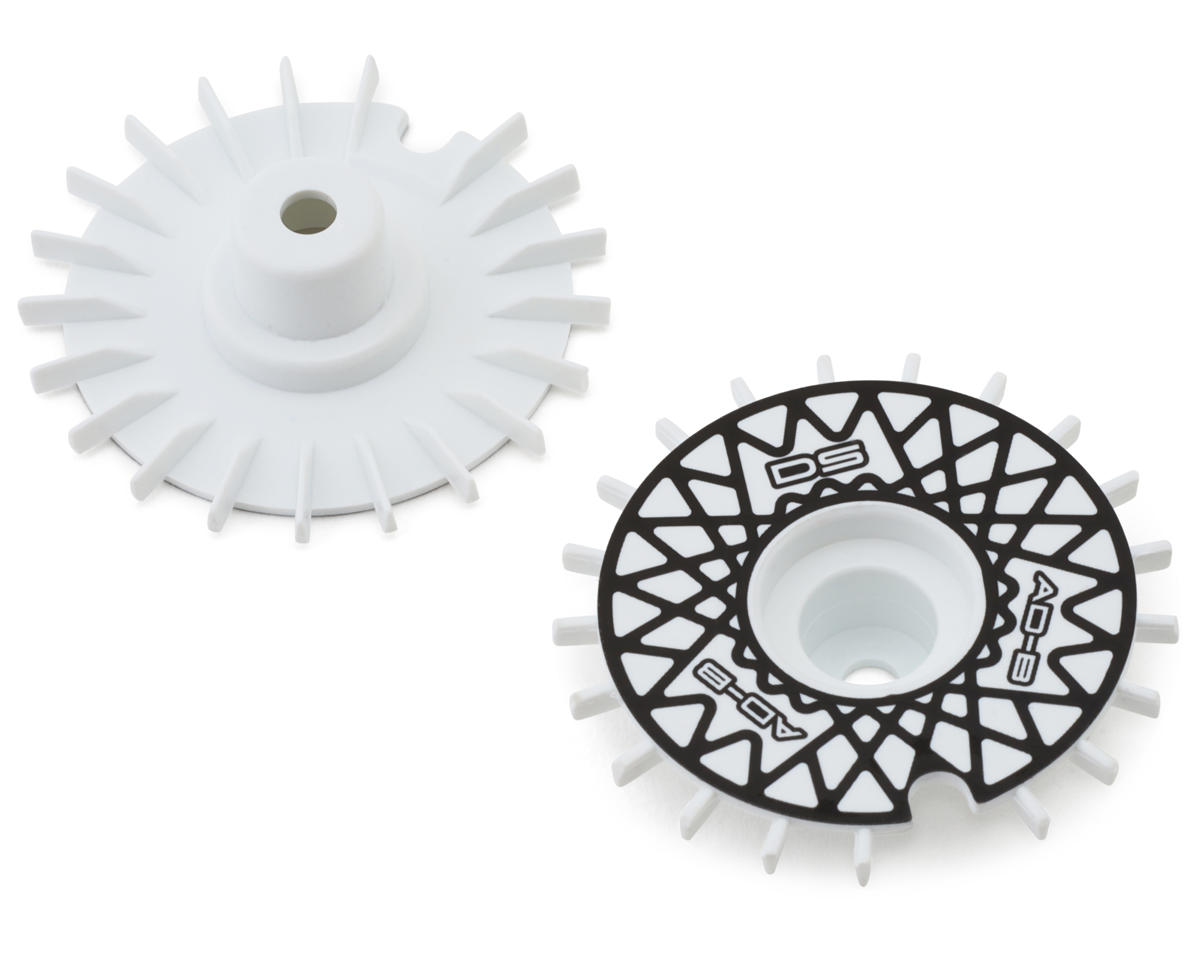 DS Racing Flat Aero Drift Wheel Covers (White/Black Mesh) (2) (Drift Element Wheels)