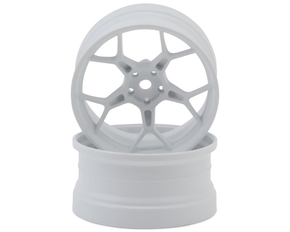 DS Racing Feathery Split Spoke Drift Wheels (White) (2) (Soft) (6mm Offset) w/12mm Hex