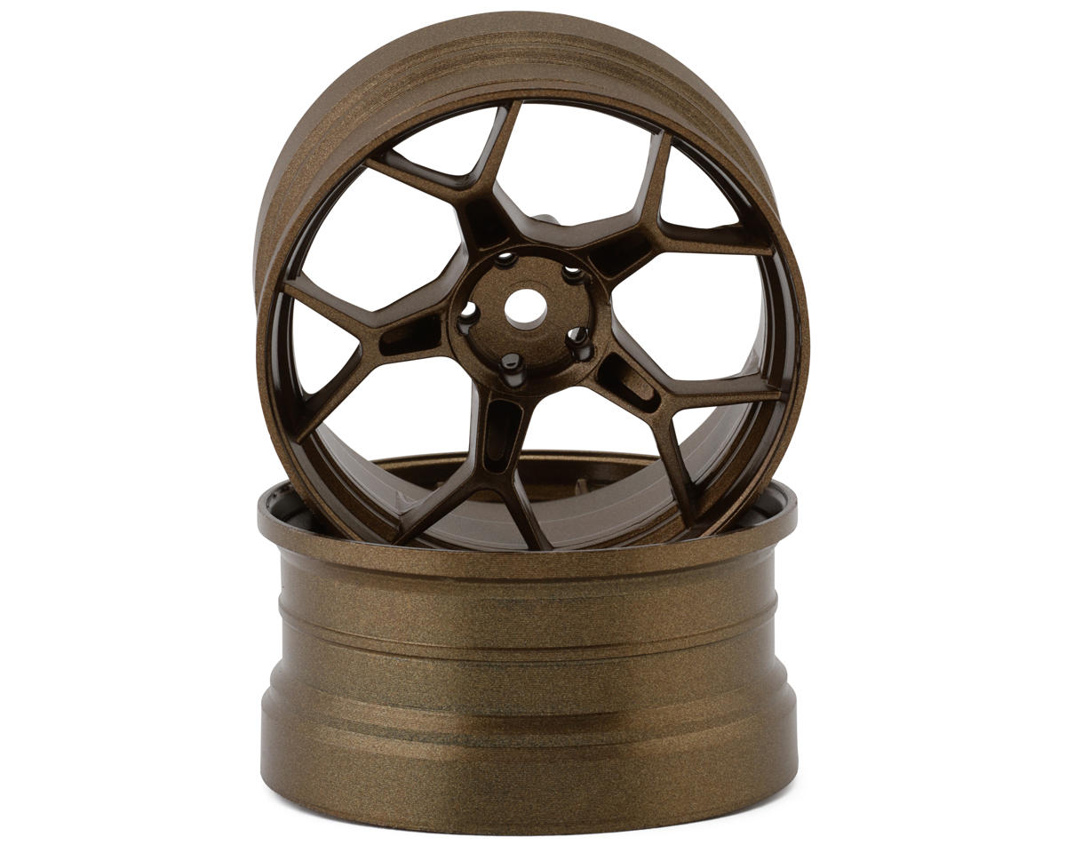 DS Racing Feathery Split Spoke Drift Wheels (Bronze) (2) (8mm Offset) w/12mm Hex