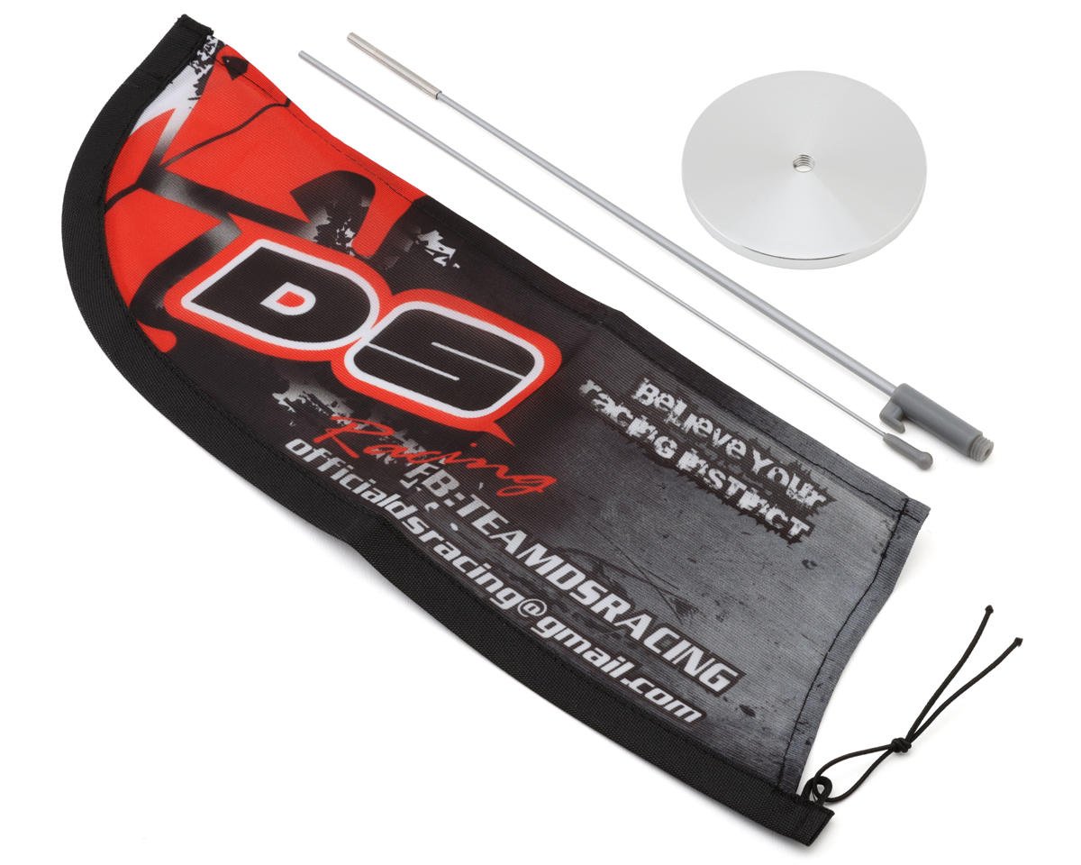DS Racing Medium Nylon Track Flag (17.72x4.72") w/Steel Stand