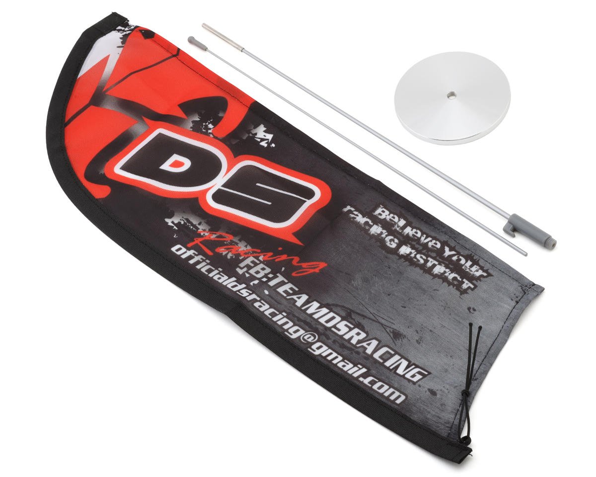 DS Racing Large Nylon Track Flag (20.87x5.71") w/Steel Stand