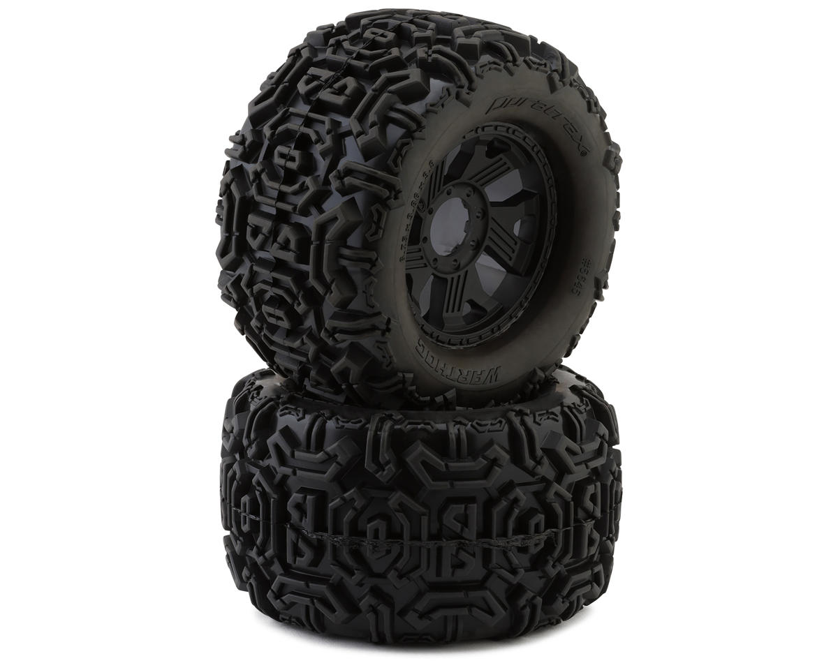 DuraTrax Warthog MT 3.8" Pre-Mounted Truck Tires (Black) (2) w/17mm Hex