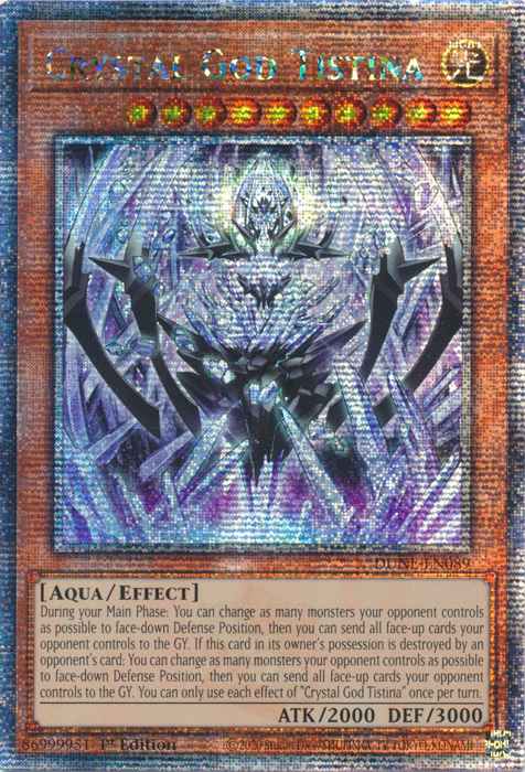 Crystal God Tistina (DUNE-EN089) Quarter Century Secret Rare - Near Mi