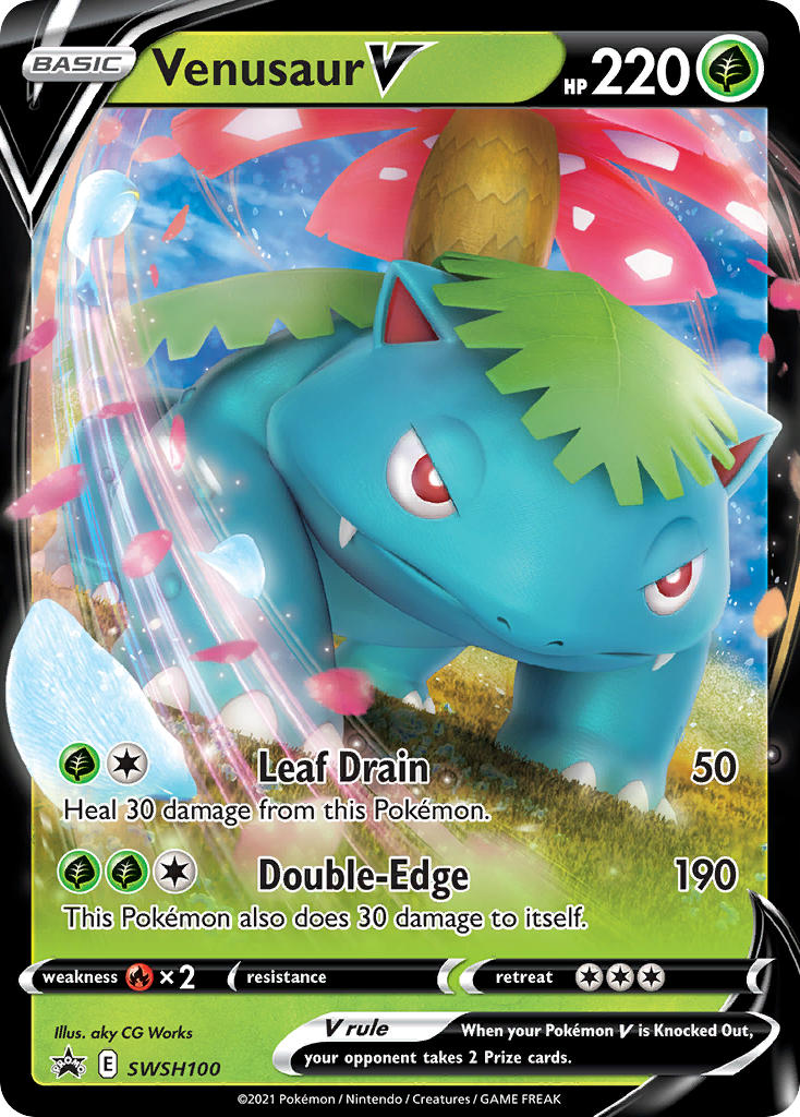 Venusaur V - SWSH100 (SWSH:PR) Promo - Near Mint Holofoil