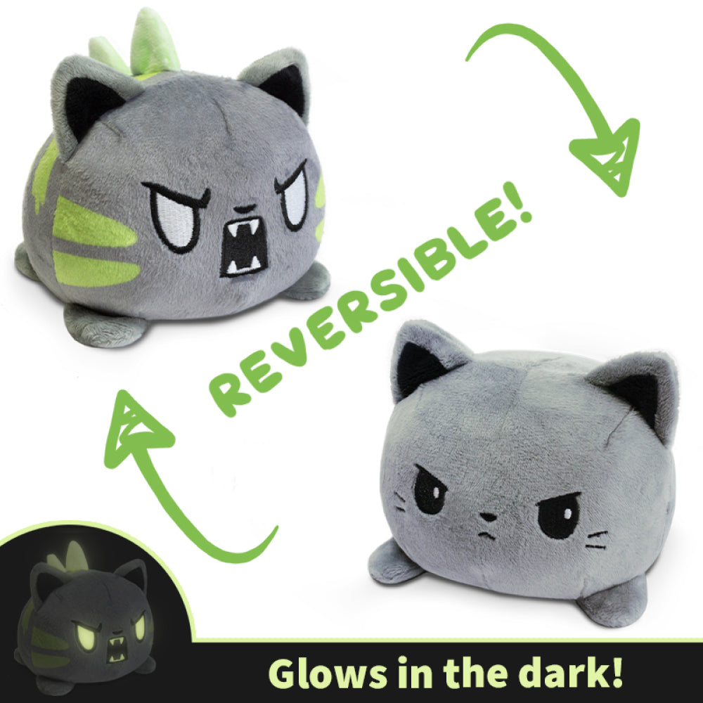 Reversible Mini Plush: Catzilla - Green & Yellow