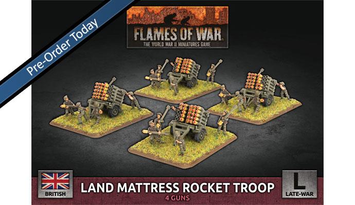 Flames of War: WWII: British (BBX77) - Land Mattress Rocket Troop (4x)