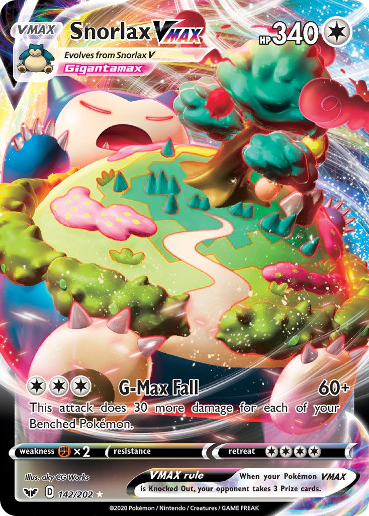 Snorlax VMAX - 142/202 (SWSH01) Ultra Rare - Near Mint Holofoil