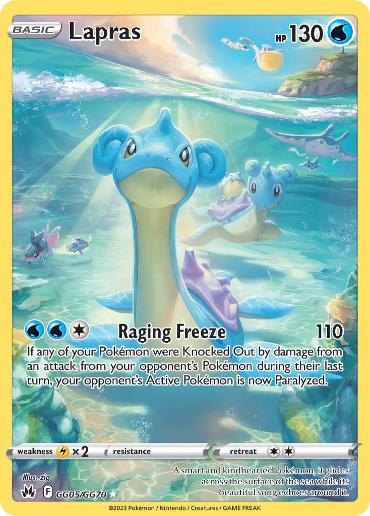 Lapras - GG05/GG70 (CRZ:GG) Holo Rare - Near Mint Holofoil
