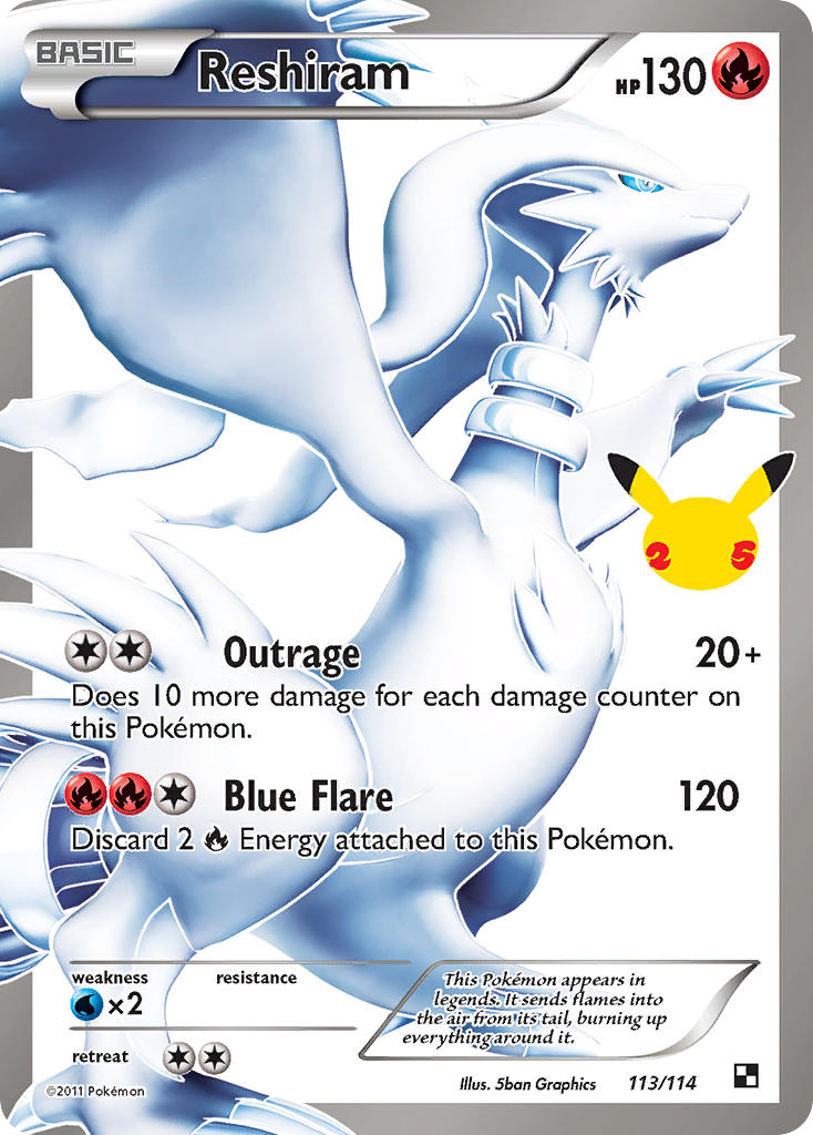 Reshiram - 113/114 (CLB:CC) Classic Collection - Near Mint Holofoil