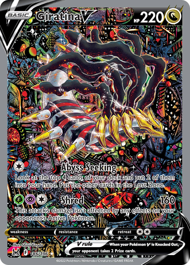 Giratina V (Alternate Full Art) - 186/196 (SWSH11) Ultra Rare - Near M