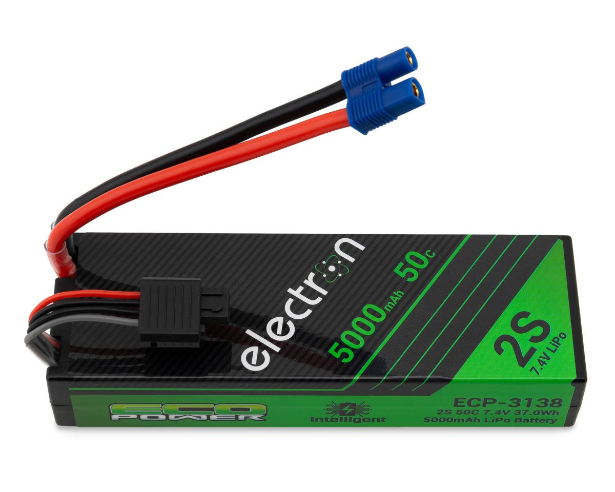EcoPower "Electron" 2S 50C Intelligent LiPo Battery w/EC3 Connector (7.4V/5000mAh) (Axial™/Losi™/ARRMA™ 1/10 vehicles)
