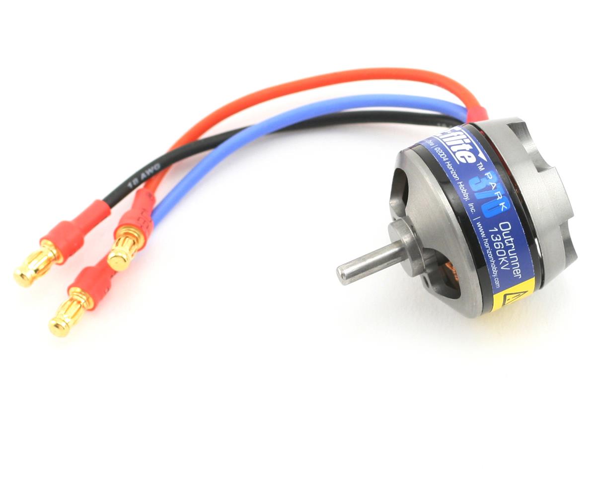 E-flite Park 370 Brushless Outrunner Motor, 1360Kv: 3.5mm Bullet