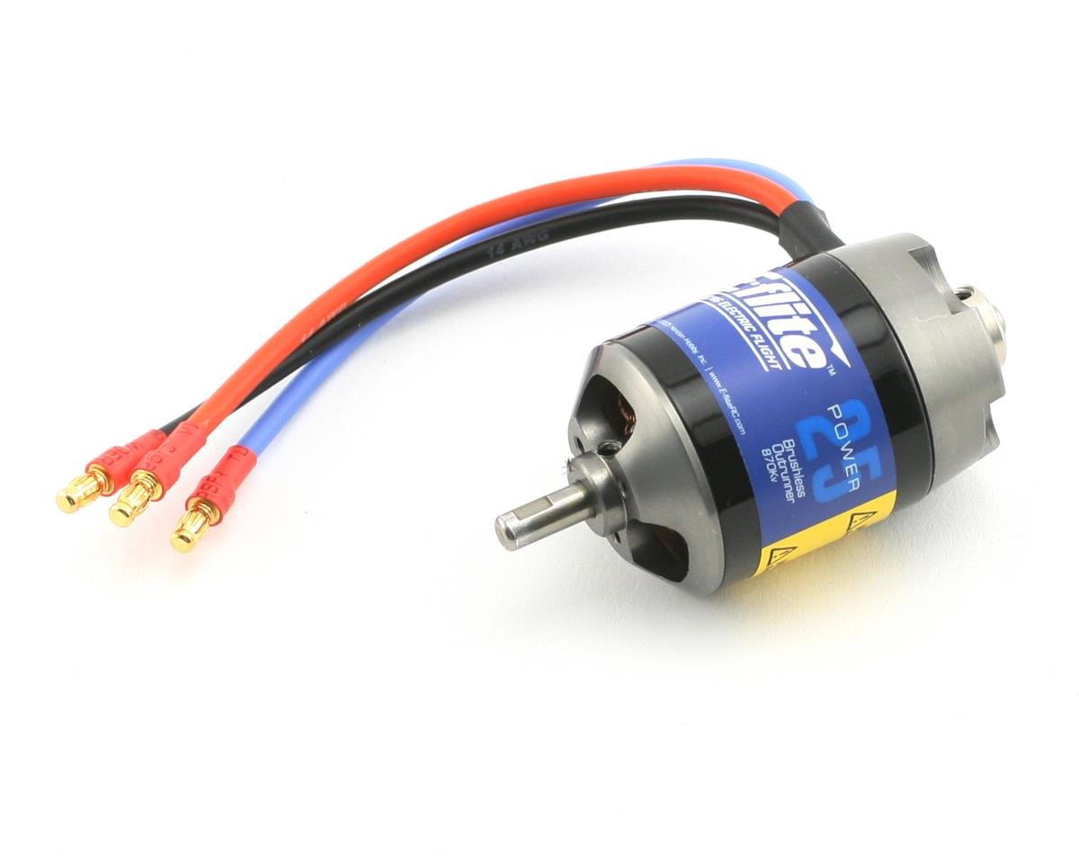 E-flite Power 25 Brushless Outrunner Motor, 870Kv: 3.5mm Bullet