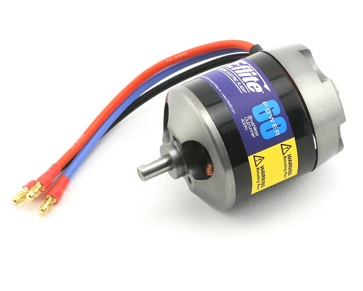E-flite Power 60 Brushless Outrunner Motor, 400Kv: 3.5mm Bullet