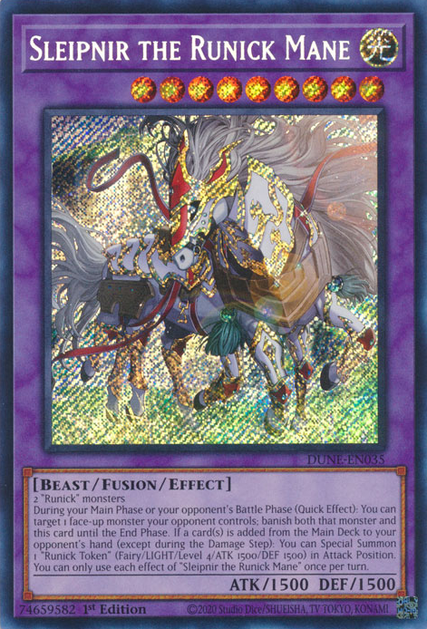 Sleipnir the Runick Mane (DUNE-EN035) Secret Rare - Near Mint 1st Edit