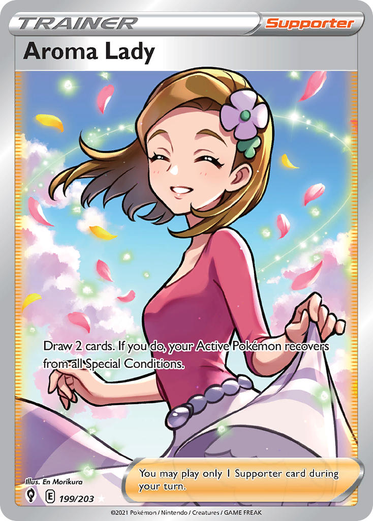 Aroma Lady (Full Art) - 199/203 (SWSH07) Ultra Rare - Near Mint Holofo