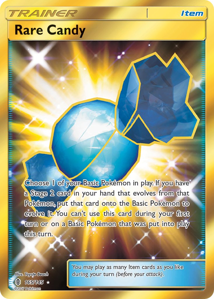 Rare Candy (Secret) - 165/145 (SM:GRI) Secret Rare - Near Mint Holofoi