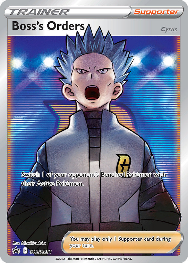 Boss's Orders (Full Art) - SWSH251 (SWSH:PR) Promo - Near Mint Holofoi