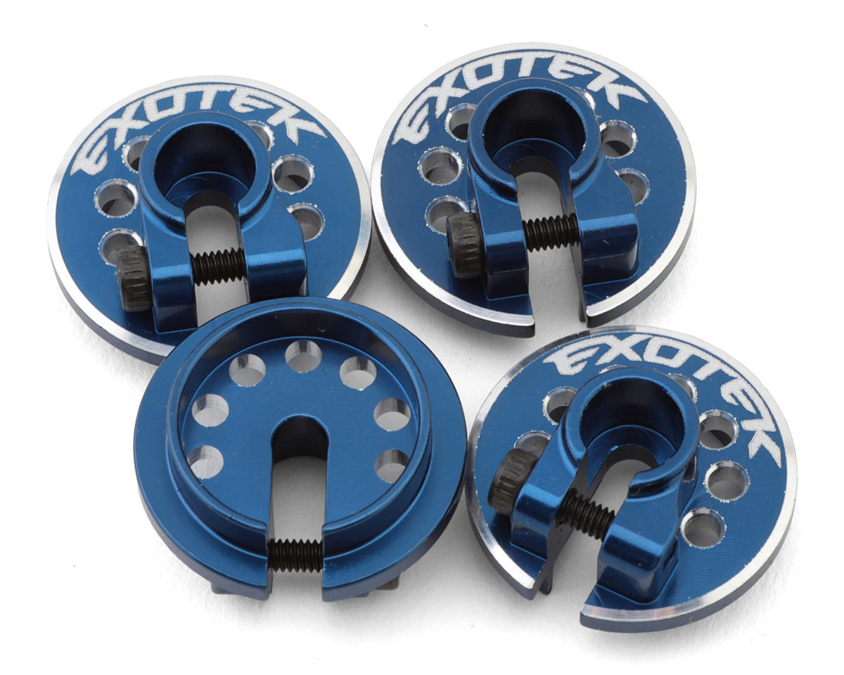Exotek Traxxas Slash Aluminum Ultra Shocks Clamping Spring Cups (4)
