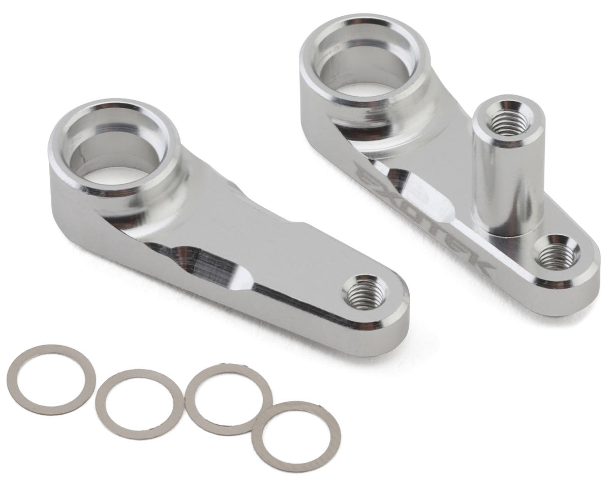 Exotek Tamiya BBX BB-01 Aluminum HD Steering Bellcrank Set (Silver)