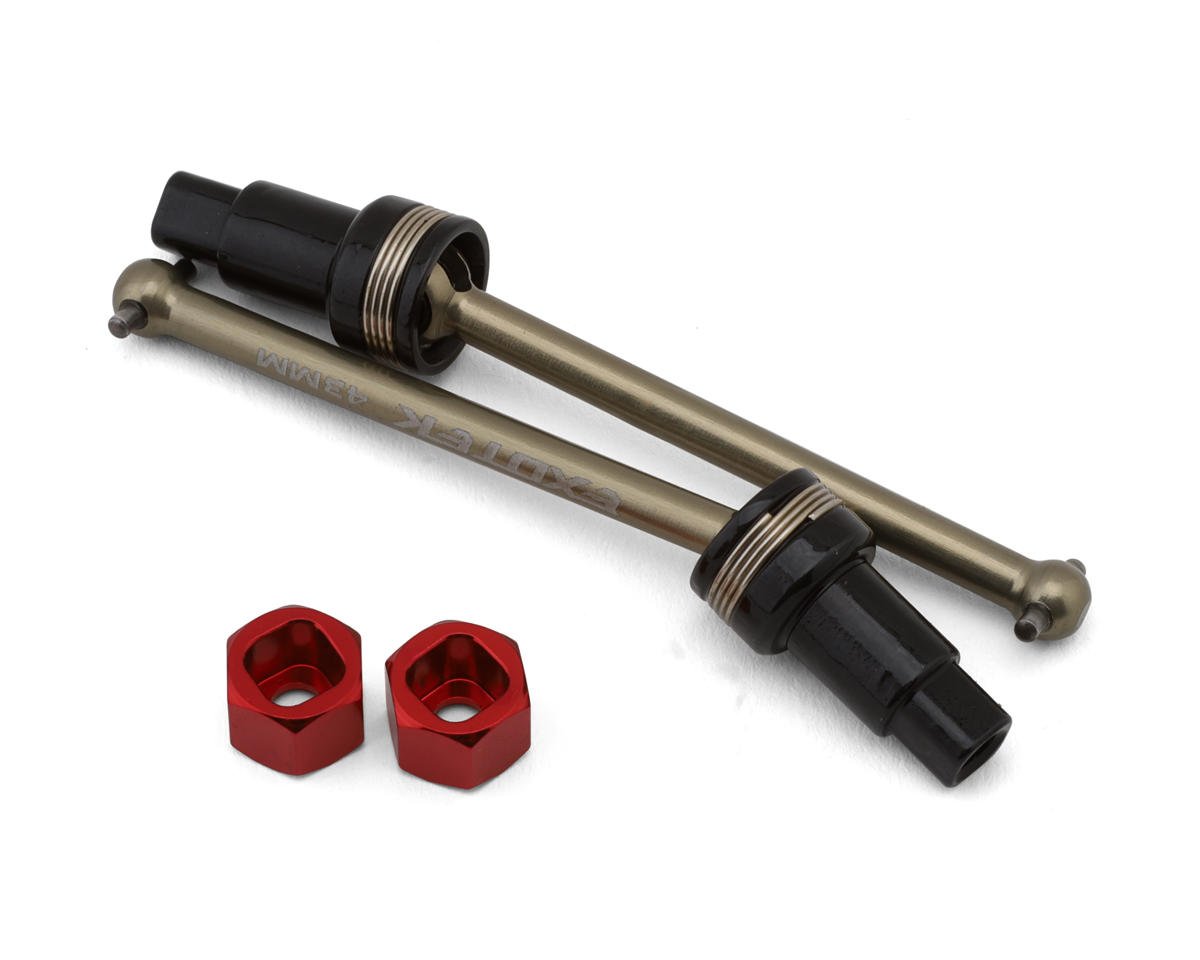 Exotek Losi® NASCAR/Arrma Mojave Aluminum 41mm Front CVD Driveshafts & Hexes Set