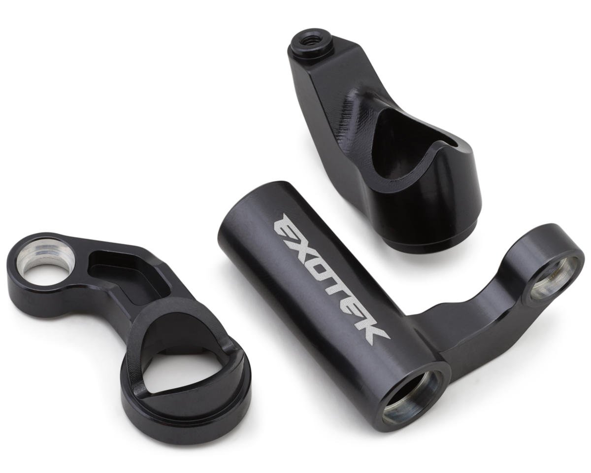 Exotek Tekno EB48/NB48 2.2 Aluminum HD Steering Bellcrank Set (Gunmetal)