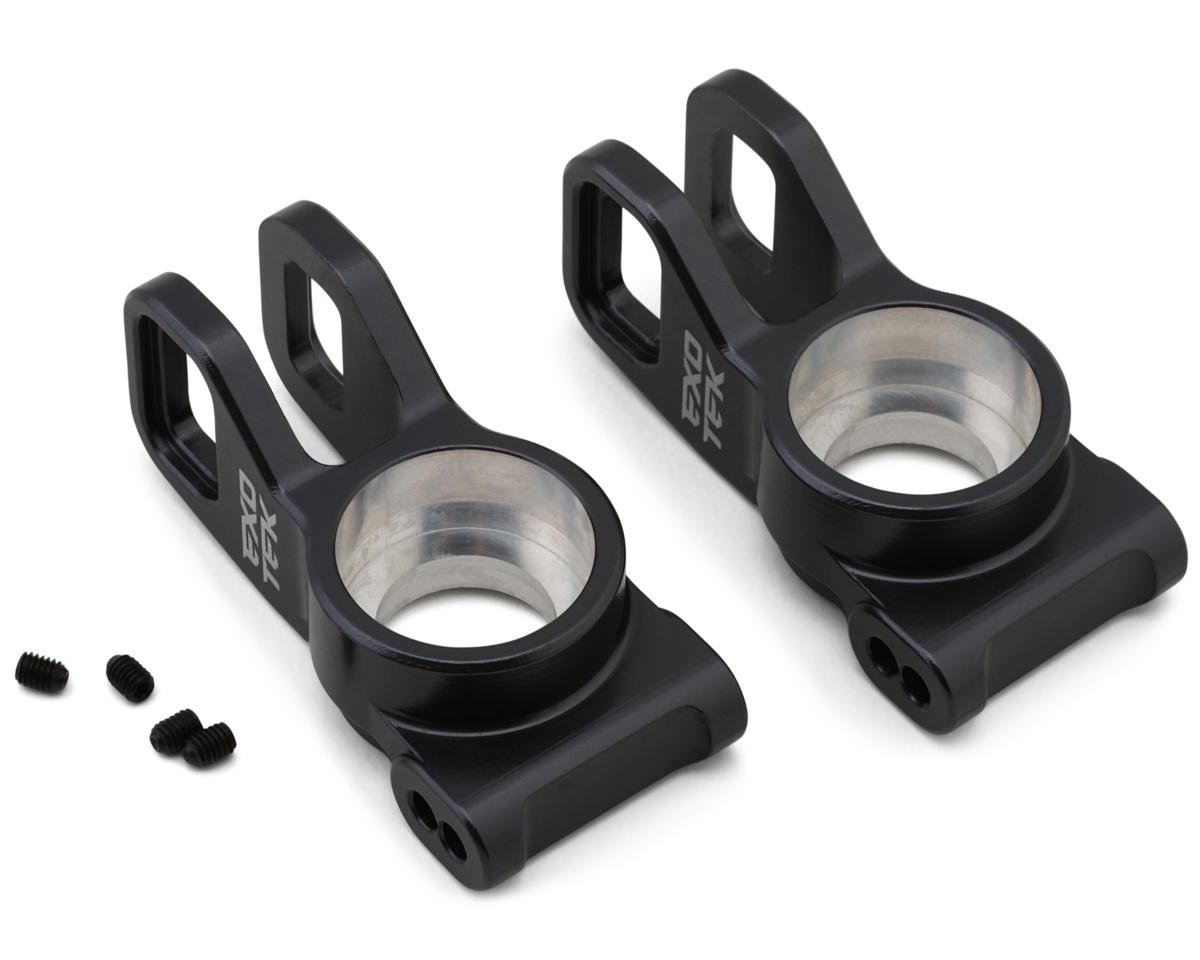 Exotek Tekno EB48/NB48 2.2 Aluminum HD Rear Hubs (Gunmetal) (2)