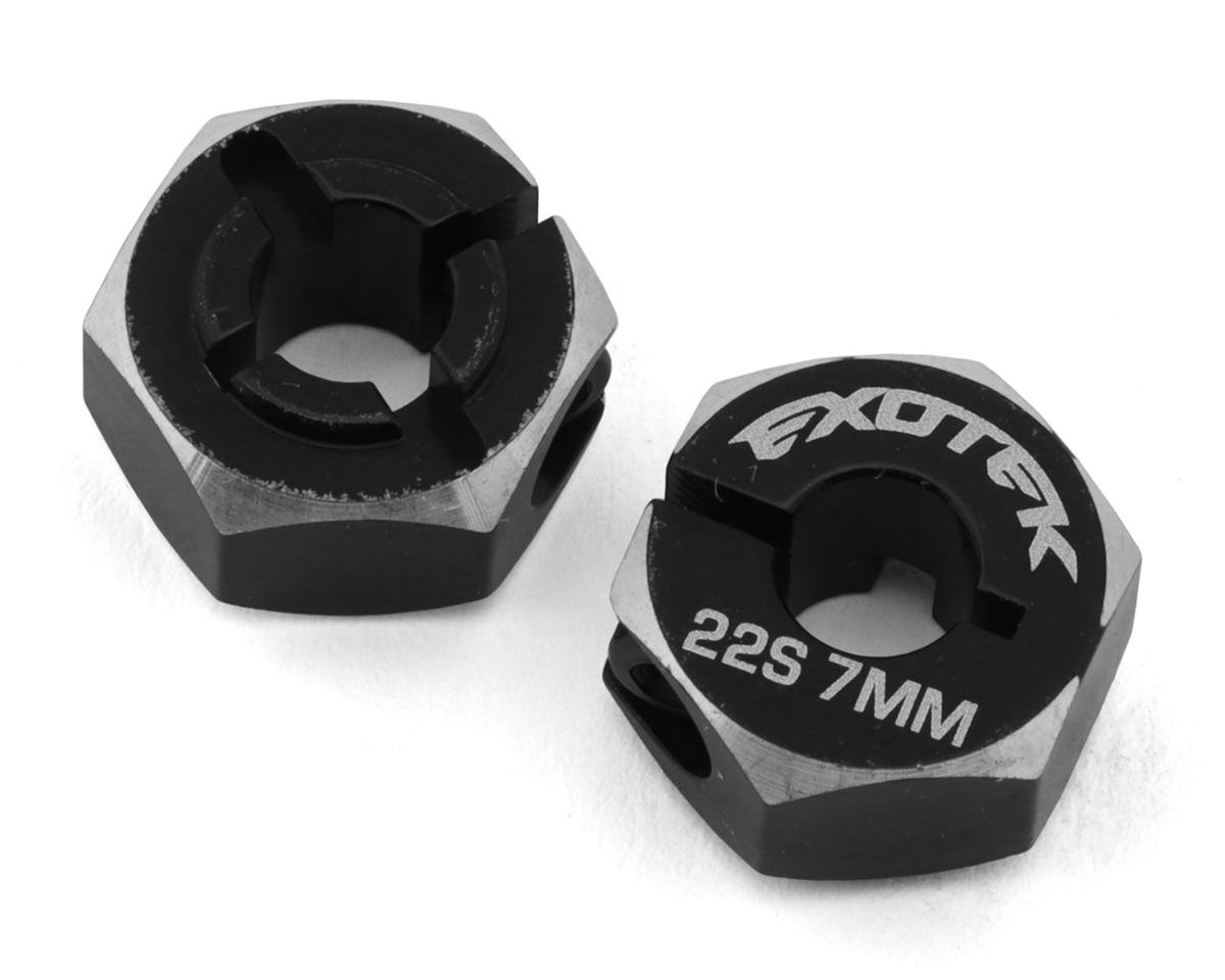 Exotek Losi® 22S Sprint Aluminum 12mm Clamping Rear Hex Set (2) (7mm)