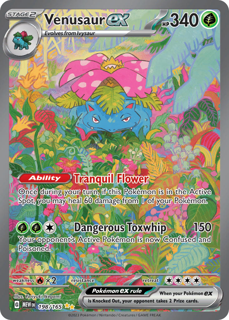 Venusaur ex - 198/165 (MEW) Special Illustration Rare - Near Mint Holo