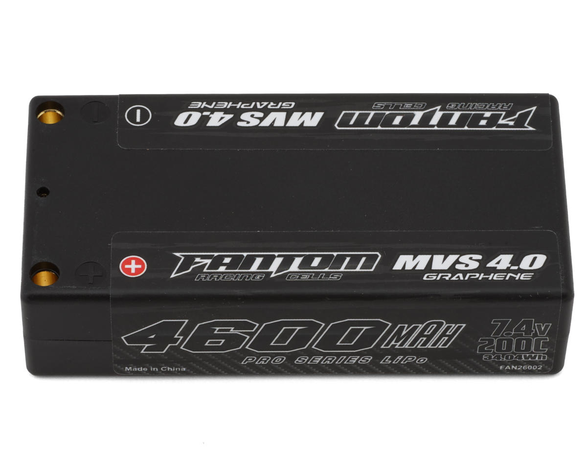 Fantom Pro Series MVS 4.0 Hardcase 200C 2S Shorty LiPo Battery (7.4V/4600mAh) w/5mm Bullets