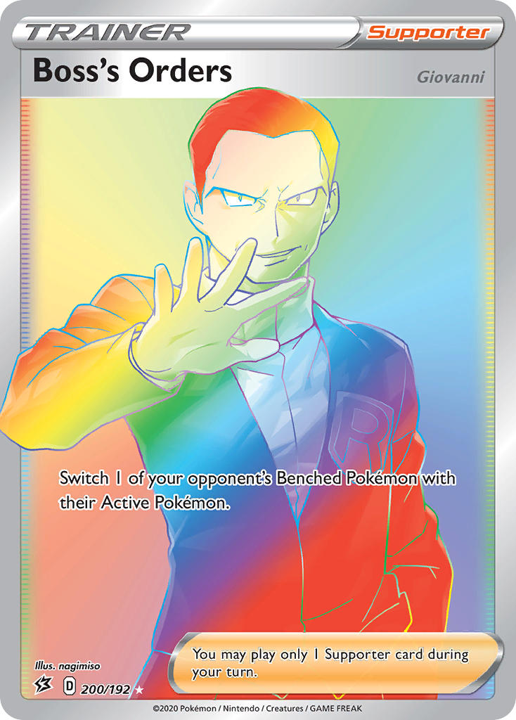 Boss's Orders (Secret) - 200/192 (SWSH02) Secret Rare - Near Mint Holo