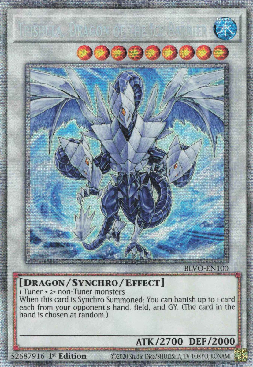 Trishula, Dragon of the Ice Barrier (Starlight Rare) (BLVO-EN100) Star