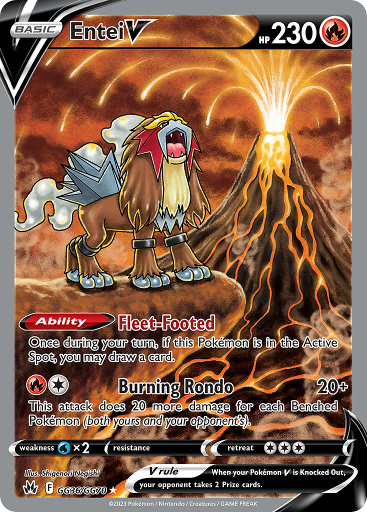 Entei V - GG36/GG70 (CRZ:GG) Ultra Rare - Near Mint Holofoil