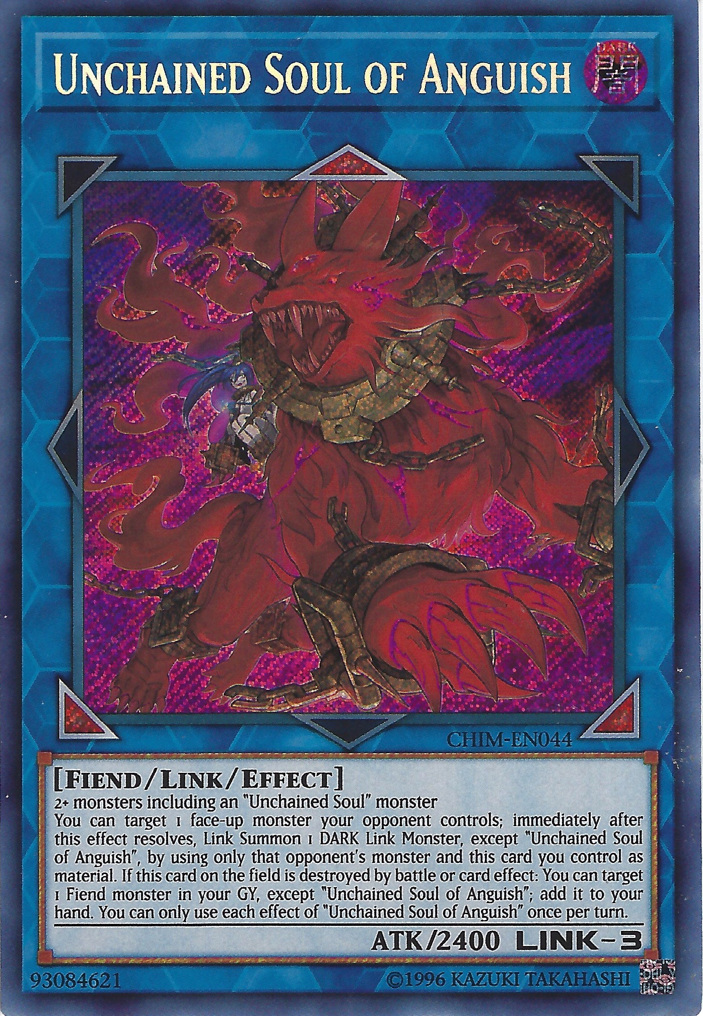 Unchained Soul of Anguish (CHIM-EN044) Secret Rare - Near Mint Unlimit