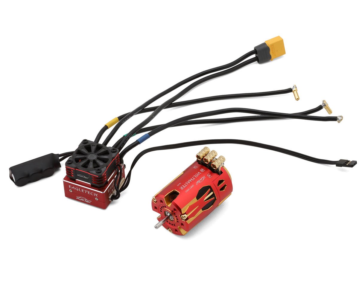 Furitek VoltEagle 1/10 Drift Brushless Sensored Combo for Traxxas 4-Tec Drift (Red Edition)