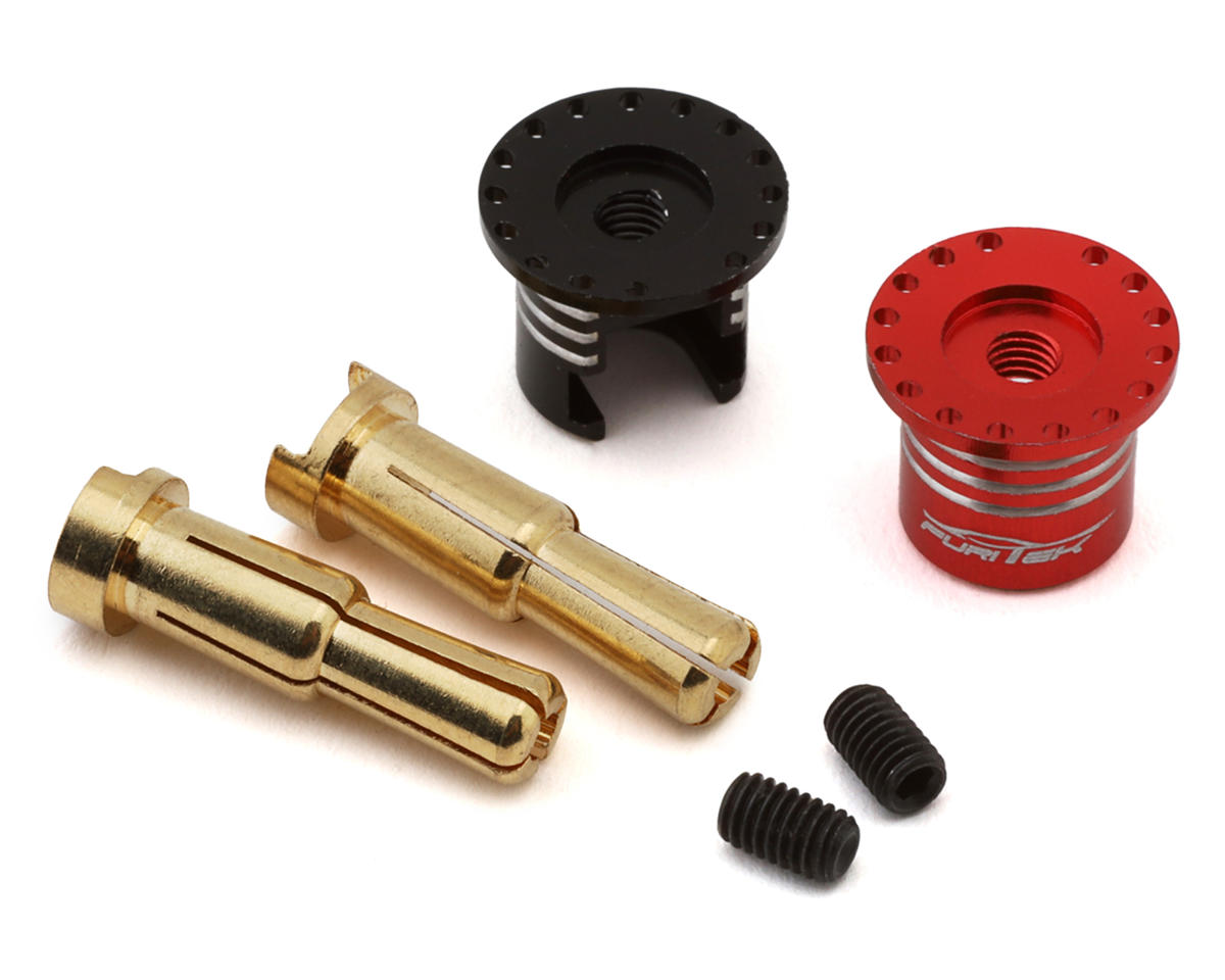Furitek Heatsink Bullet Plug Grips w/4-5mm Bullets (Black/Red)