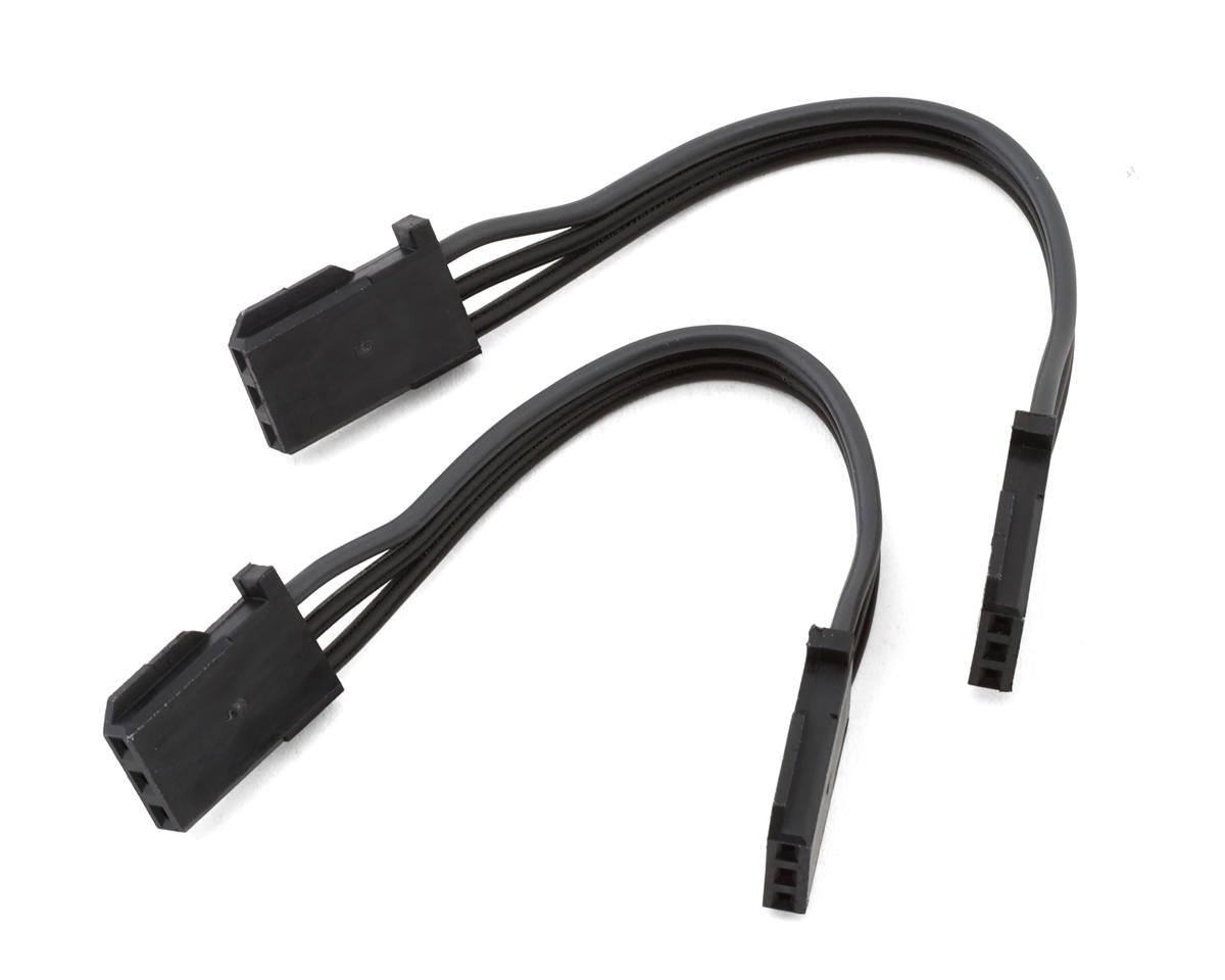 Futaba 80mm FF-GBB Heavy Duty Gyro Extension Cords (2) (Black) (Female-to-Female)