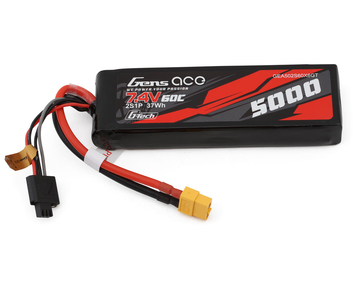 Gens Ace G-Tech Smart 2S LiPo Battery 60C (7.4V/5000mAh) w/XT60 Connector