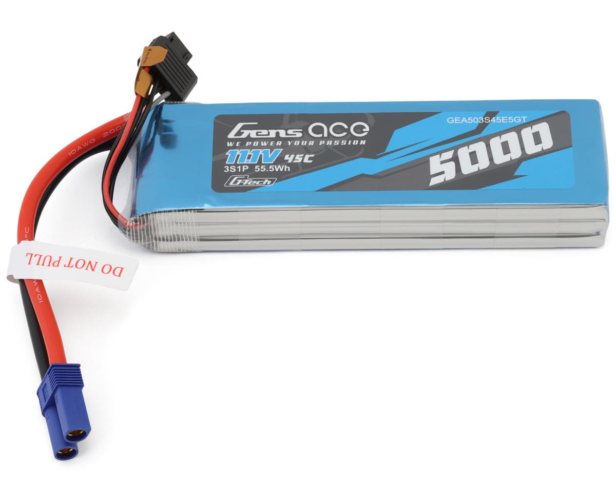 Gens Ace 3S 45C G-Tech Smart LiPo Battery (11.1V/5000mAh) w/EC5 Connector