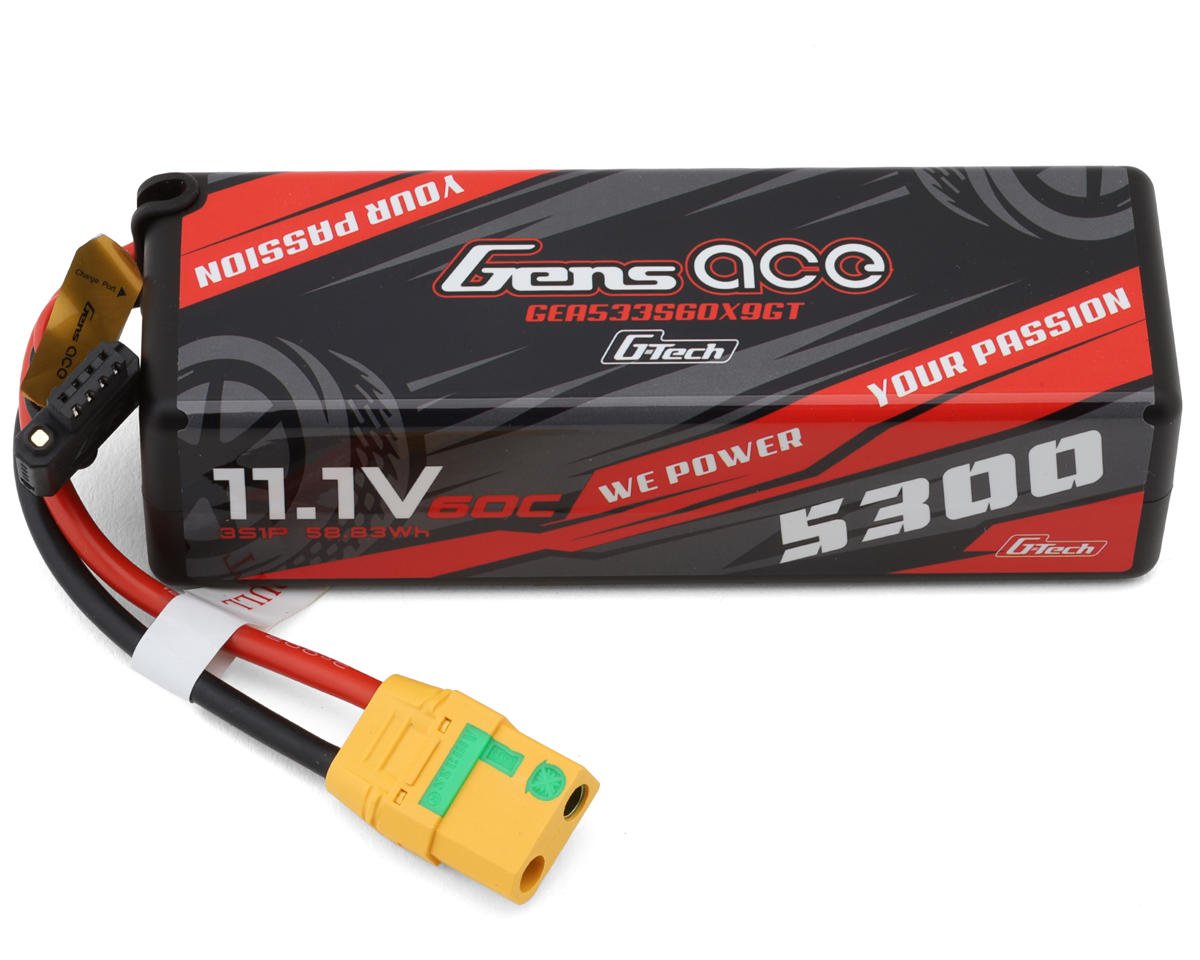Gens Ace G-Tech Smart 3S LiPo Battery 60C (11.1V/5300mAh) w/XT-90 Connector